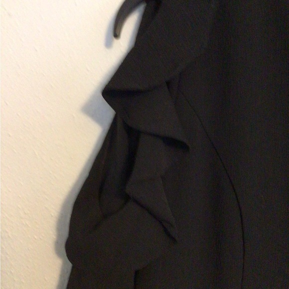 Lucca Couture Woman’s Cold Shoulder Black Midi Dress. Size Medium. - Picture 4 of 7